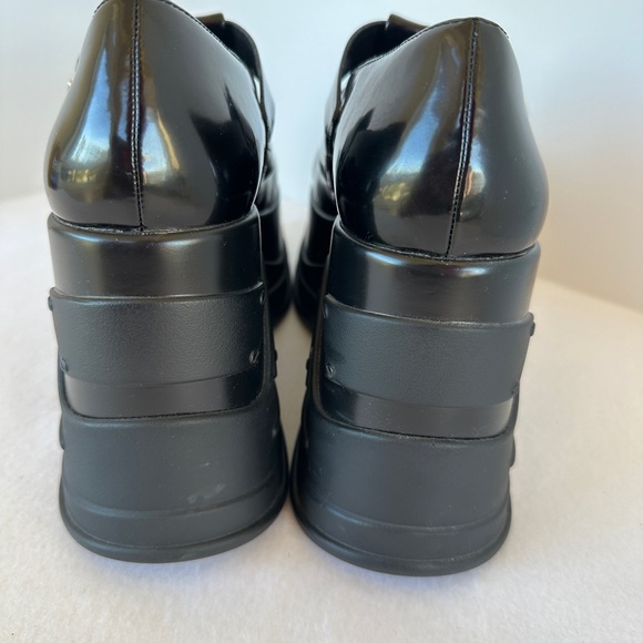 Black Leather Women's Steve Madden PHASE Platform Mary Jane Loafers Size 10 - Picture 3 of 12